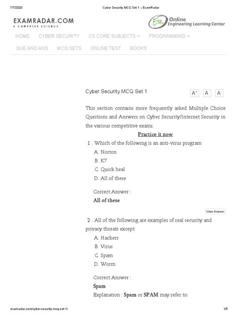 Cloud Security MCQs » EXAMRADAR.